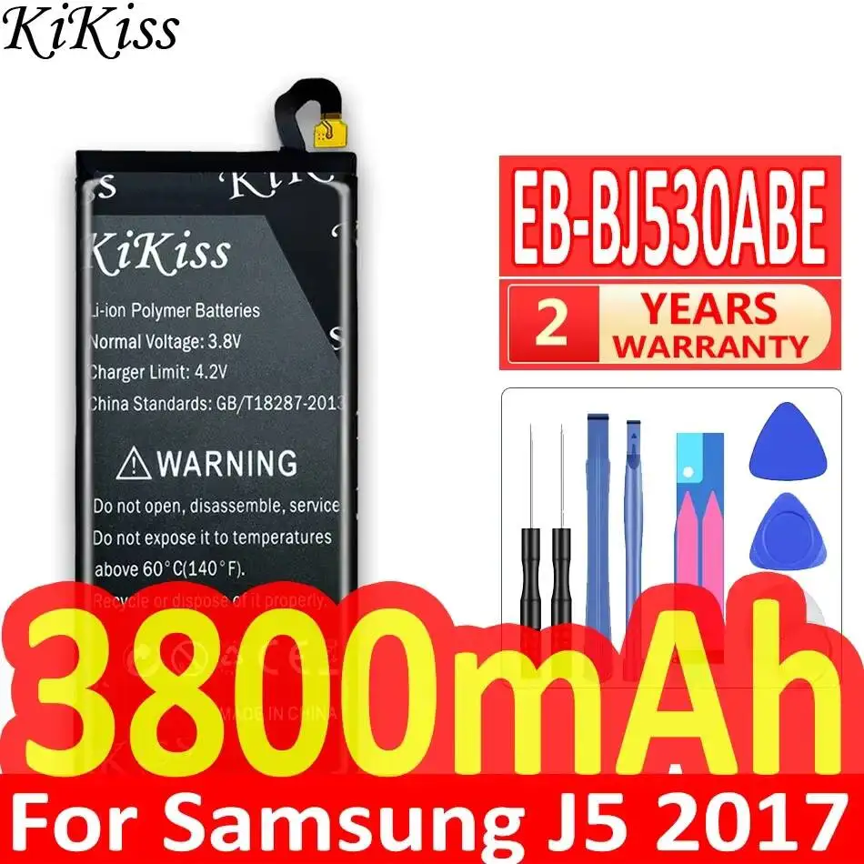 Mobile Phone Battery EB-BJ530ABE 3800mAh For Samsung Galaxy J5 2017 Pro SM-J530F DS SM-J530K J530L J530S J530Y DS
Mobile Phone Battery EB-BJ530ABE 3800mAh For Samsung Galaxy J5 2017 Pro SM-J530F DS SM-J530K J530L J530S J530Y DS
