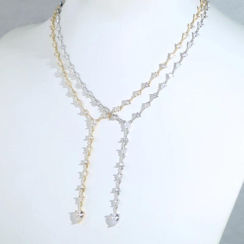 Bling Geometric CZ Station Link Chain Choker Sexy Long Lariat Women Necklace Iced Out Zirconia Fashion Y Jewelry
Bling Geometric CZ Station Link Chain Choker Sexy Long Lariat Women Necklace Iced Out Zirconia Fashion Y Jewelry