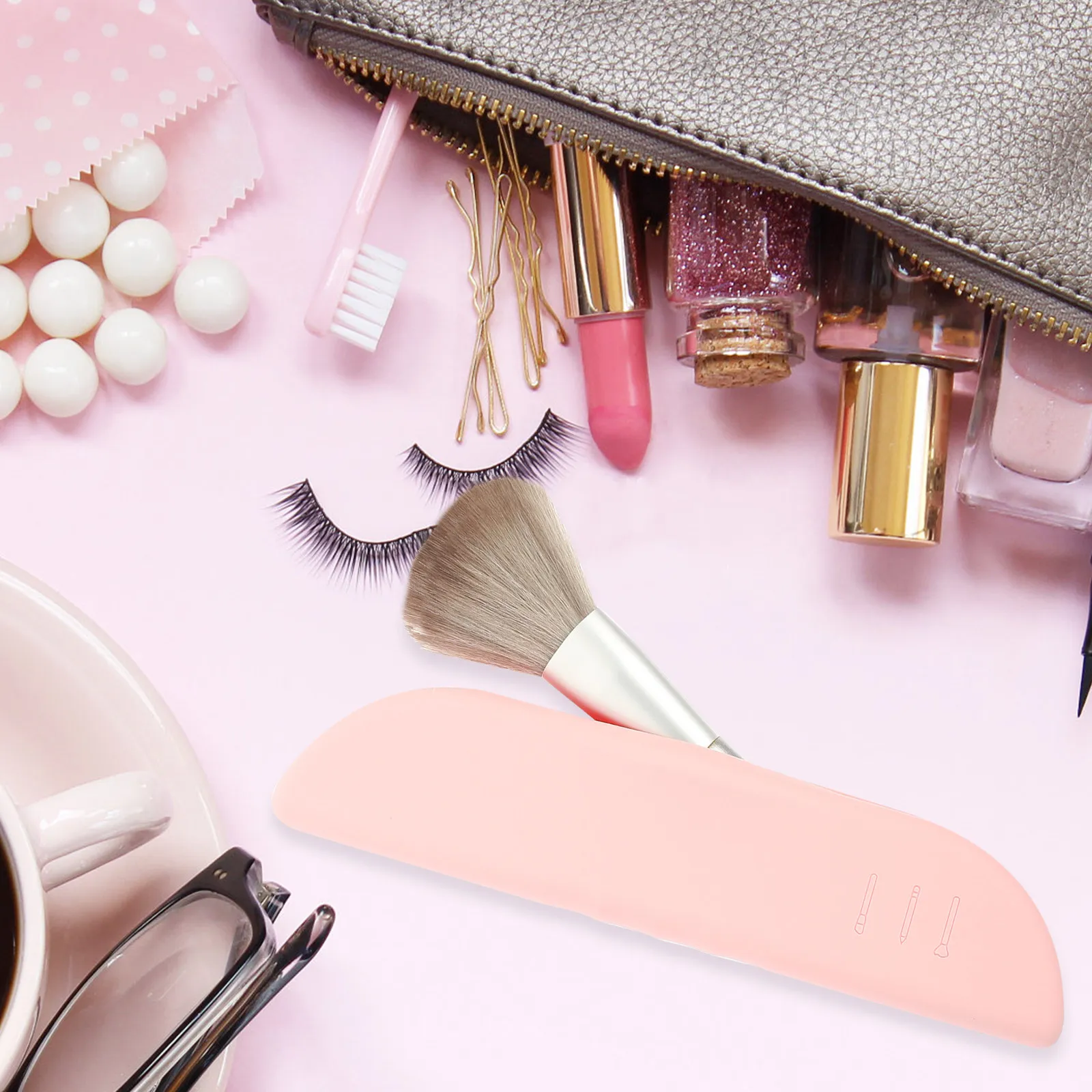 Дорожный силиконовый чехол для кистей для макияжа, легкий портативный держатель, многоразовый органайзер для кистей для теней, компактный инструмент для макияжа
Дорожный силиконовый чехол для кистей для макияжа, легкий портативный держатель, многоразовый органайзер для кистей для теней, компактный инструмент для макияжа