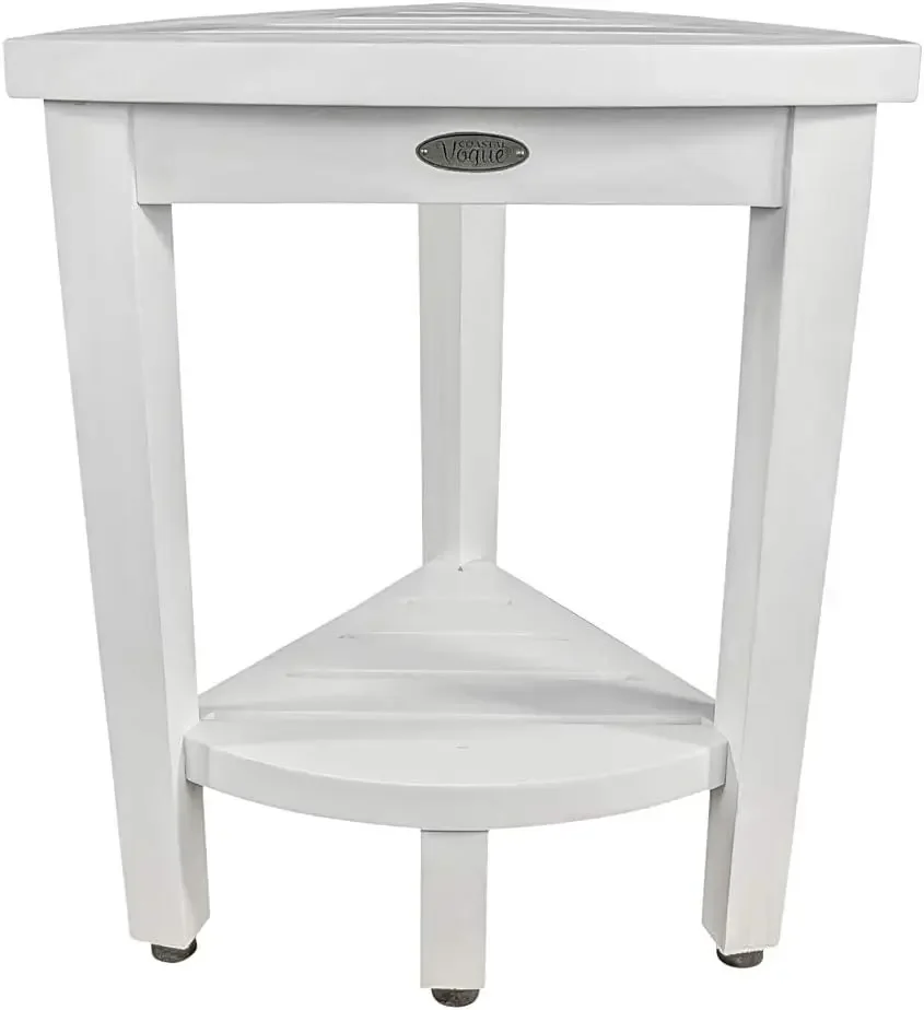 Snazzy Corner White Waterproof Teak Wood Shower Bench Stool Seat Chair for Inside Shower Provides Safety, Storage, and Organizat
Snazzy Corner White Waterproof Teak Wood Shower Bench Stool Seat Chair for Inside Shower Provides Safety, Storage, and Organizat