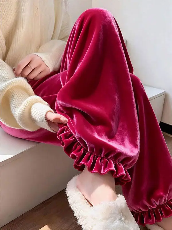 plus Size Fleece Lined Thickened Velvet Flower Bud Pants Women's Autumn Winter High Waist Wide Leg Casual Trousers with Wood ...
plus Size Fleece Lined Thickened Velvet Flower Bud Pants Women's Autumn Winter High Waist Wide Leg Casual Trousers with Wood ...