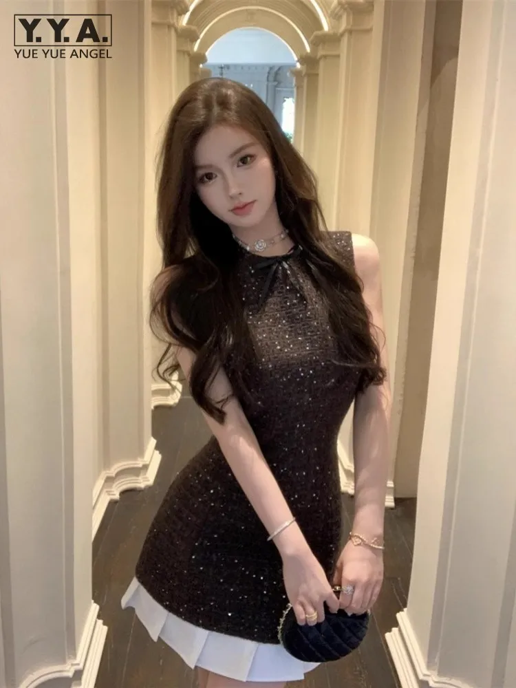 Elegant Women Slim Fit Sleeveless Tank Dress Vintage Designer Birthday Party Ruffles Patchwork Mini Dress Ladies Bling Sundress
Elegant Women Slim Fit Sleeveless Tank Dress Vintage Designer Birthday Party Ruffles Patchwork Mini Dress Ladies Bling Sundress