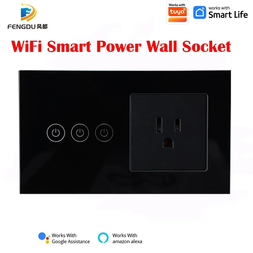 3 Gang US Socket WiFi Smart Home Google Home Alexa Voice Works with Tuya Smart Life App Glass Touch Smart US Sockets and Switche
3 Gang US Socket WiFi Smart Home Google Home Alexa Voice Works with Tuya Smart Life App Glass Touch Smart US Sockets and Switche