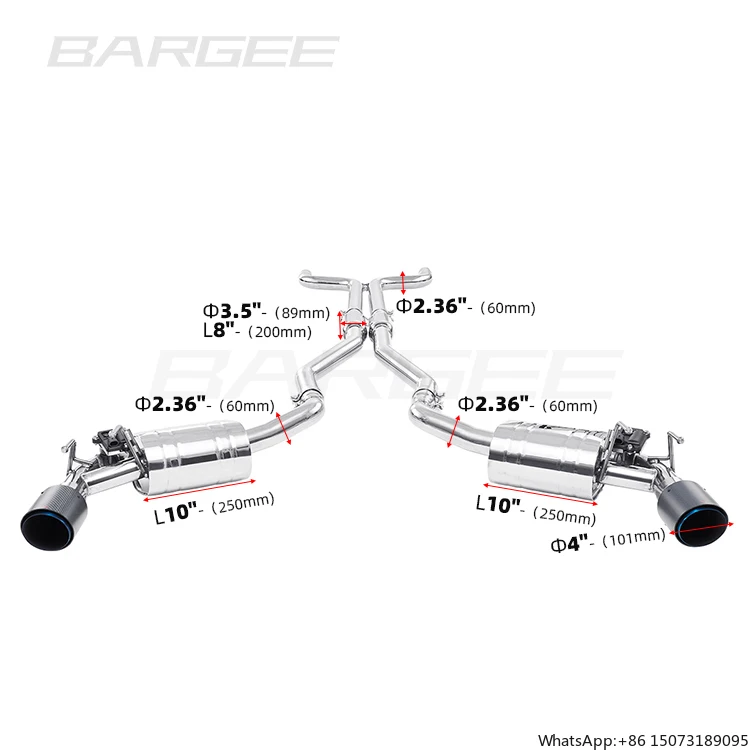 Выхлопная система Bargee 3" Catback для 3.6L 2008~2015 из нержавеющей стали с клапаном Valvetronic
Выхлопная система Bargee 3" Catback для 3.6L 2008~2015 из нержавеющей стали с клапаном Valvetronic