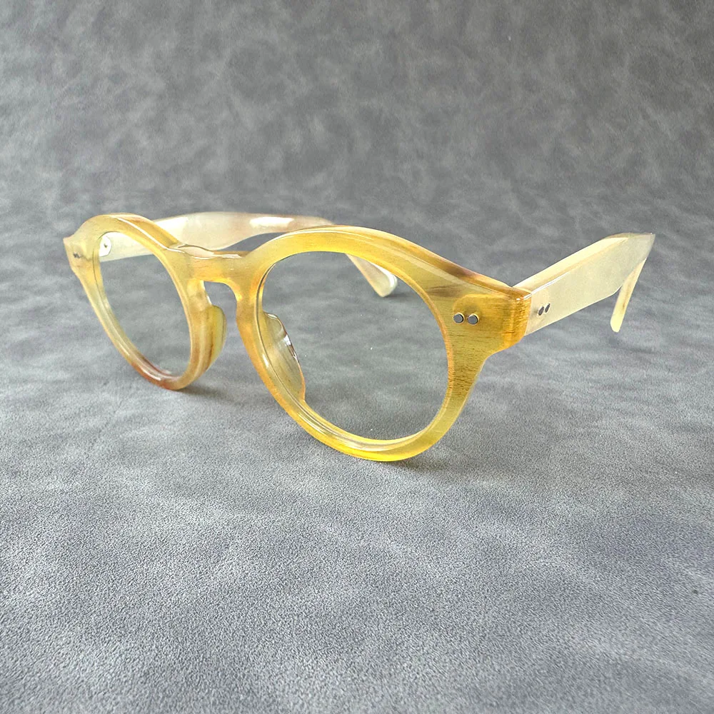 Eyeglass Frames Unique Vintage Retro Oval Handmade Honey Horn Prescription Reading Men's Glasses Frames Optical Lenses Eyewear
Eyeglass Frames Unique Vintage Retro Oval Handmade Honey Horn Prescription Reading Men's Glasses Frames Optical Lenses Eyewear