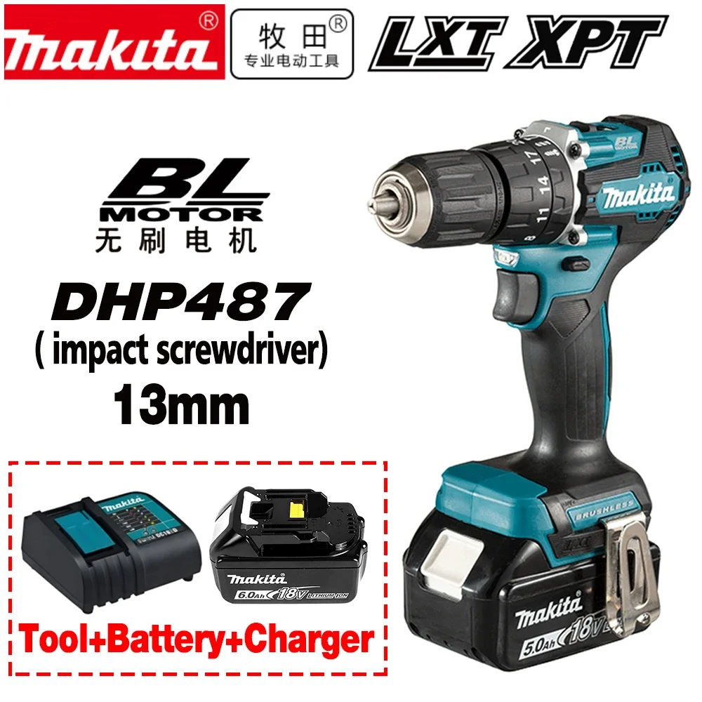 NEW Original Makita DHP487 Cordless impact screwdriver drill Brushless Electric Impact Screwdriver 18V Rechargeable Power Tool
NEW Original Makita DHP487 Cordless impact screwdriver drill Brushless Electric Impact Screwdriver 18V Rechargeable Power Tool
