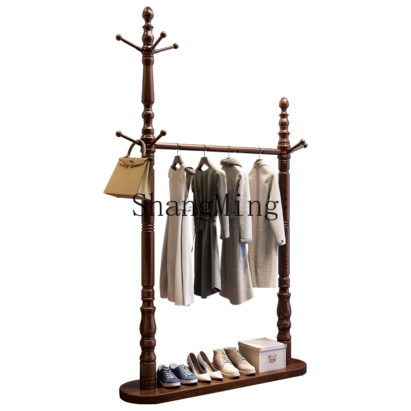 HJ floor-to-ceiling bedroom solid wood coat rack coat rack living room Chinese-style household clothes rack 
HJ floor-to-ceiling bedroom solid wood coat rack coat rack living room Chinese-style household clothes rack