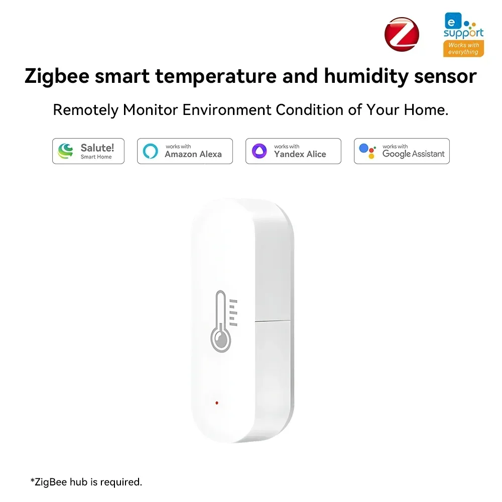 eWelink ZigBee Smart Humidity Sensor App Remote Control Linkage Compatible with Alex/Google Assistant/Alice/Salute
eWelink ZigBee Smart Humidity Sensor App Remote Control Linkage Compatible with Alex/Google Assistant/Alice/Salute