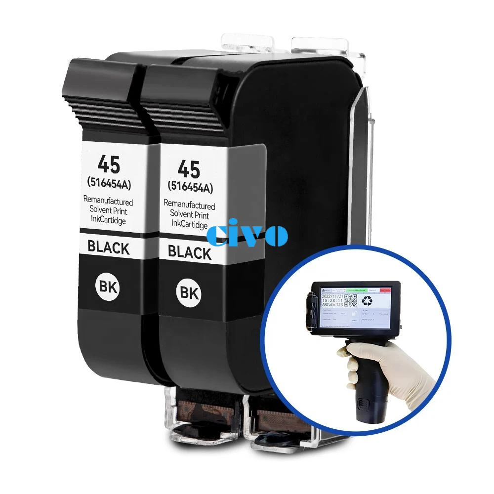TIJ 2.5 51645A 45 45si 45a Fast Dry Dye Remanufactured Solvente Ink Cartridge Compatible for HP45 for HP Printer
TIJ 2.5 51645A 45 45si 45a Fast Dry Dye Remanufactured Solvente Ink Cartridge Compatible for HP45 for HP Printer