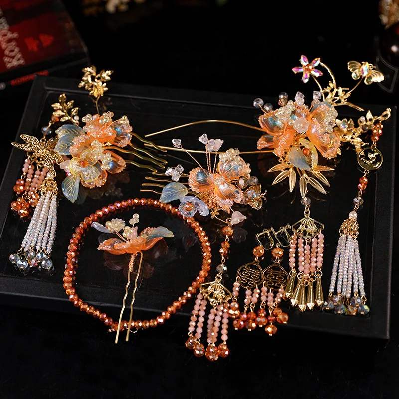 Xiuhe Headdress New Chinese Style and Gown Tassel Hairpin Temperament Youthful-Looking Ancient Headband Clothing Ornament
Xiuhe Headdress New Chinese Style and Gown Tassel Hairpin Temperament Youthful-Looking Ancient Headband Clothing Ornament