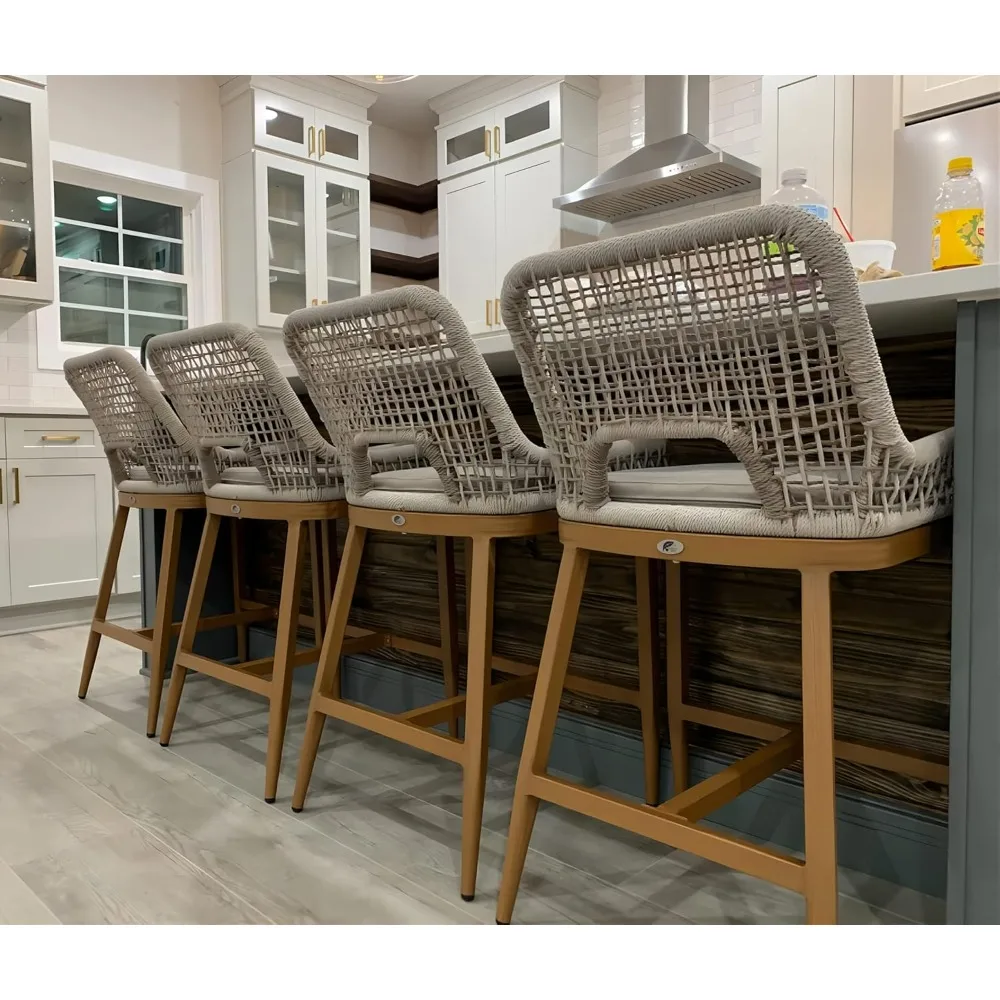 Counter Height Bar Stools Set of 4 Rattan Chair Boho Aluminum Woven Counter Stools,Bar Stools
Counter Height Bar Stools Set of 4 Rattan Chair Boho Aluminum Woven Counter Stools,Bar Stools