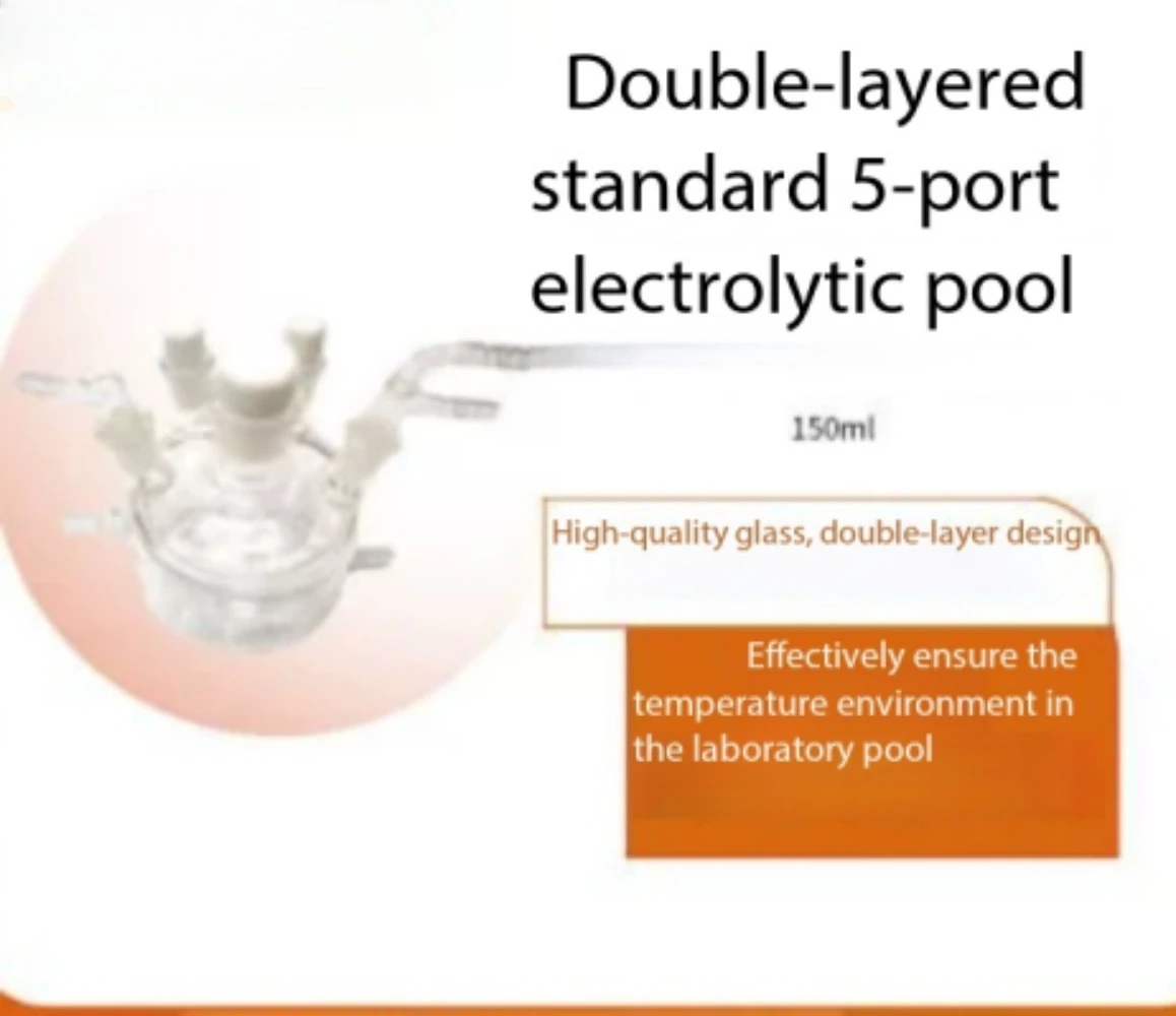 Corrosion Resistant Transparent 150ml Five Hole Electrolytic Cell Three Electrode Accessory For Electrocatalysis Testing
Corrosion Resistant Transparent 150ml Five Hole Electrolytic Cell Three Electrode Accessory For Electrocatalysis Testing