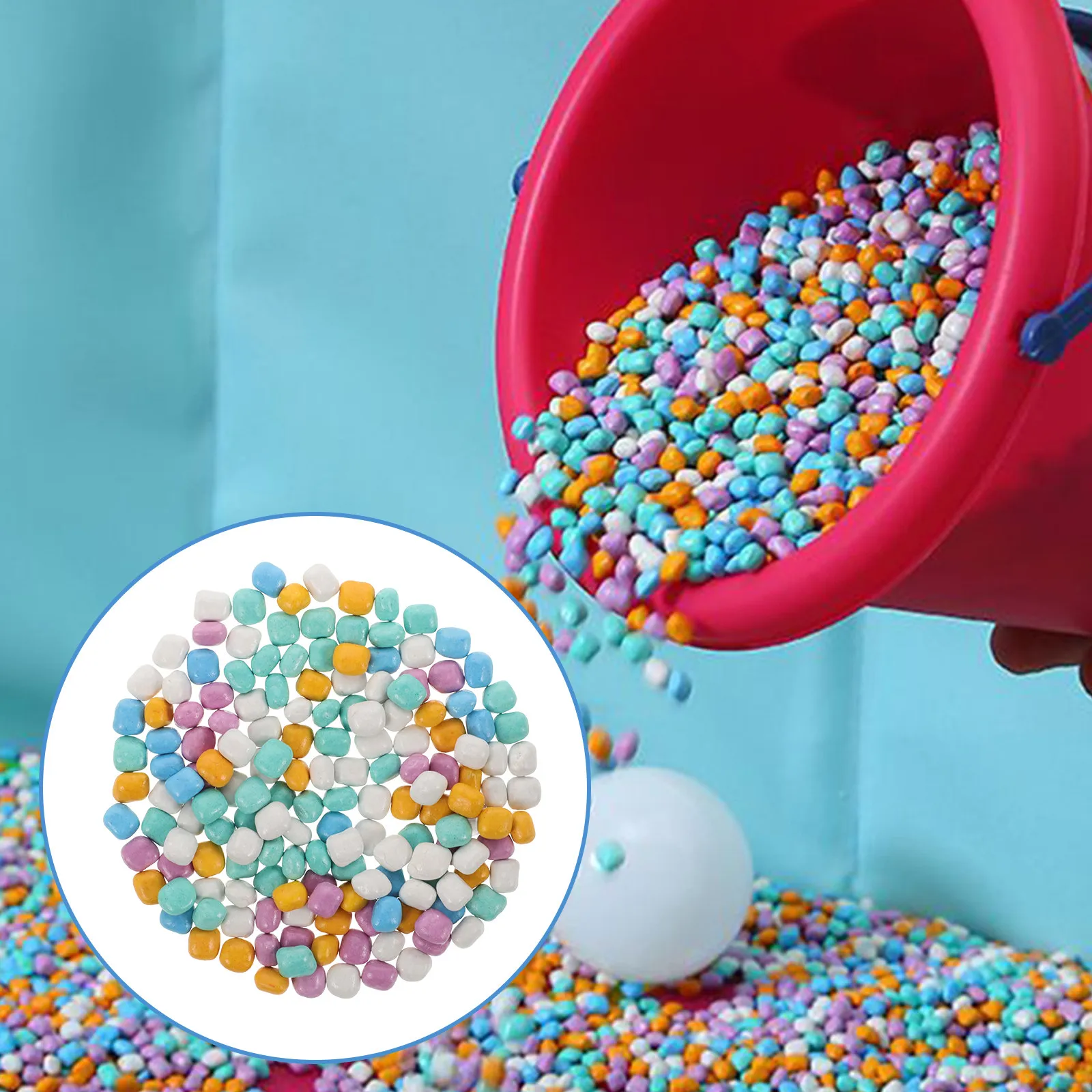 Colorful Sensory Bin Fillers Sand for Kids Plastic Pellets Beads Playground Learning Toy Five Color Ceramic Stone Sand
Colorful Sensory Bin Fillers Sand for Kids Plastic Pellets Beads Playground Learning Toy Five Color Ceramic Stone Sand