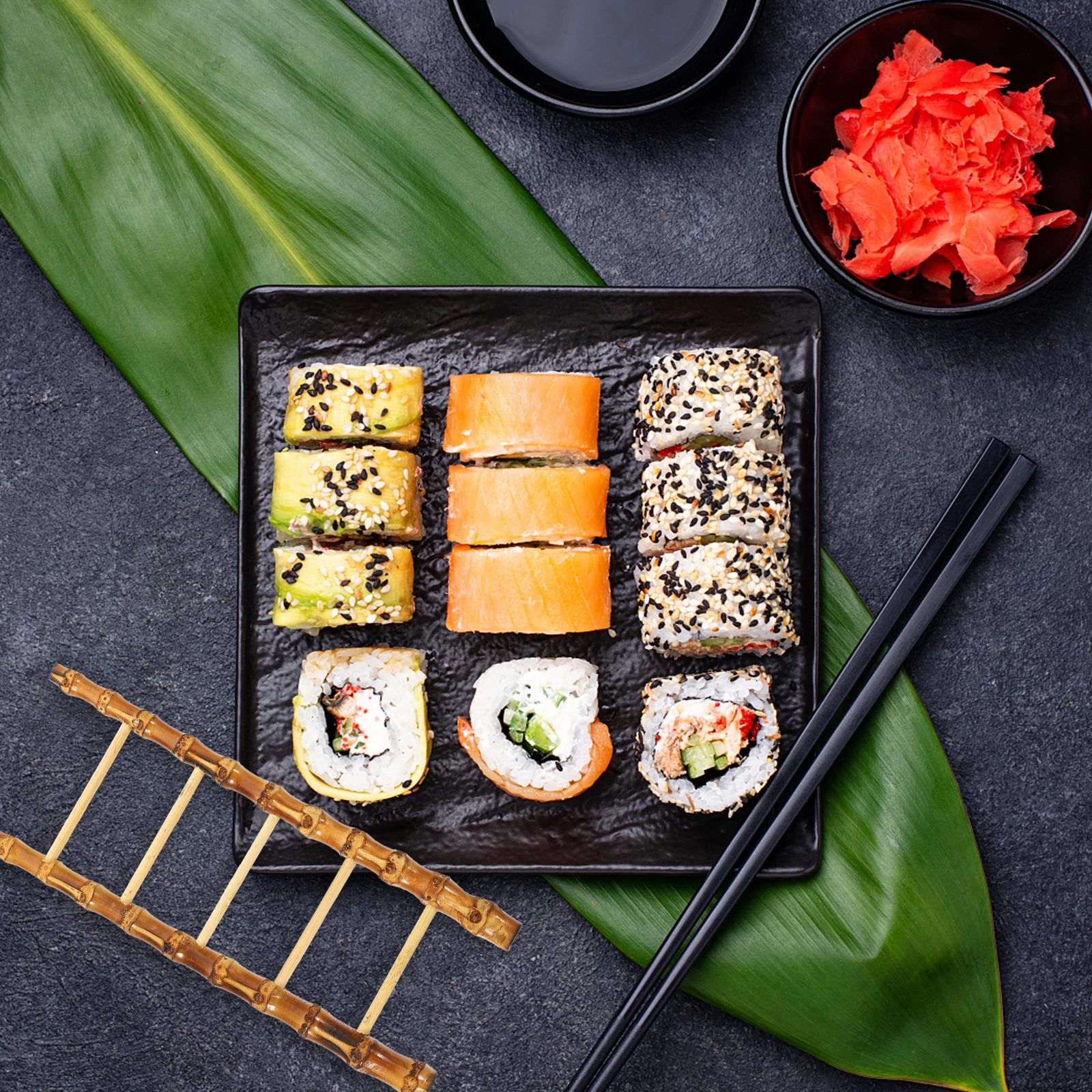 Japanese Style Bamboo Decoration Sashimi Serving Tray Ornament Miniature Sushi Plate Decor Restaurant Hotel Bar Accessory
Japanese Style Bamboo Decoration Sashimi Serving Tray Ornament Miniature Sushi Plate Decor Restaurant Hotel Bar Accessory