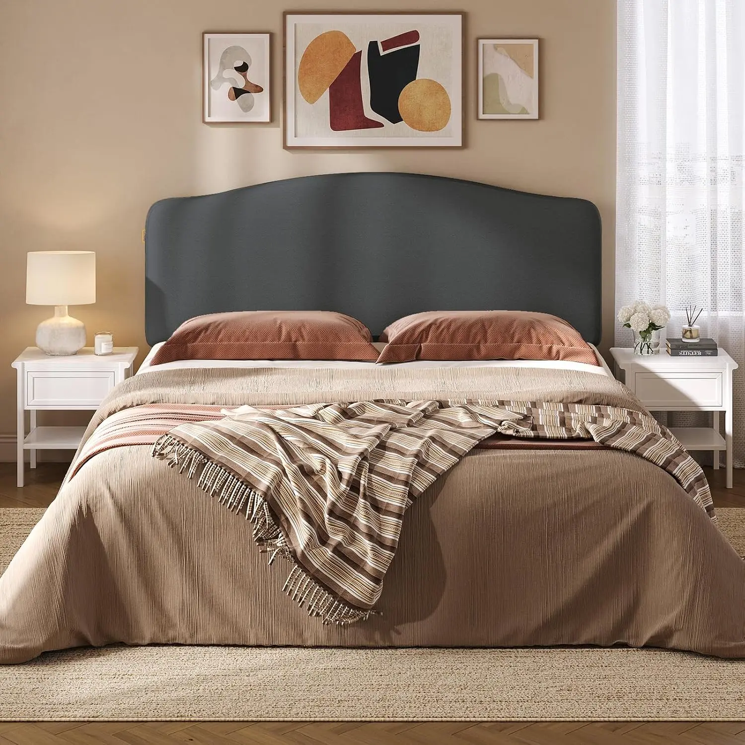 Full Size Upholstered Headboard, Height Adjustable and Ergonomic Headboard, Memory Foam, Easy Assemble, Sturdy and, Customized
Full Size Upholstered Headboard, Height Adjustable and Ergonomic Headboard, Memory Foam, Easy Assemble, Sturdy and, Customized