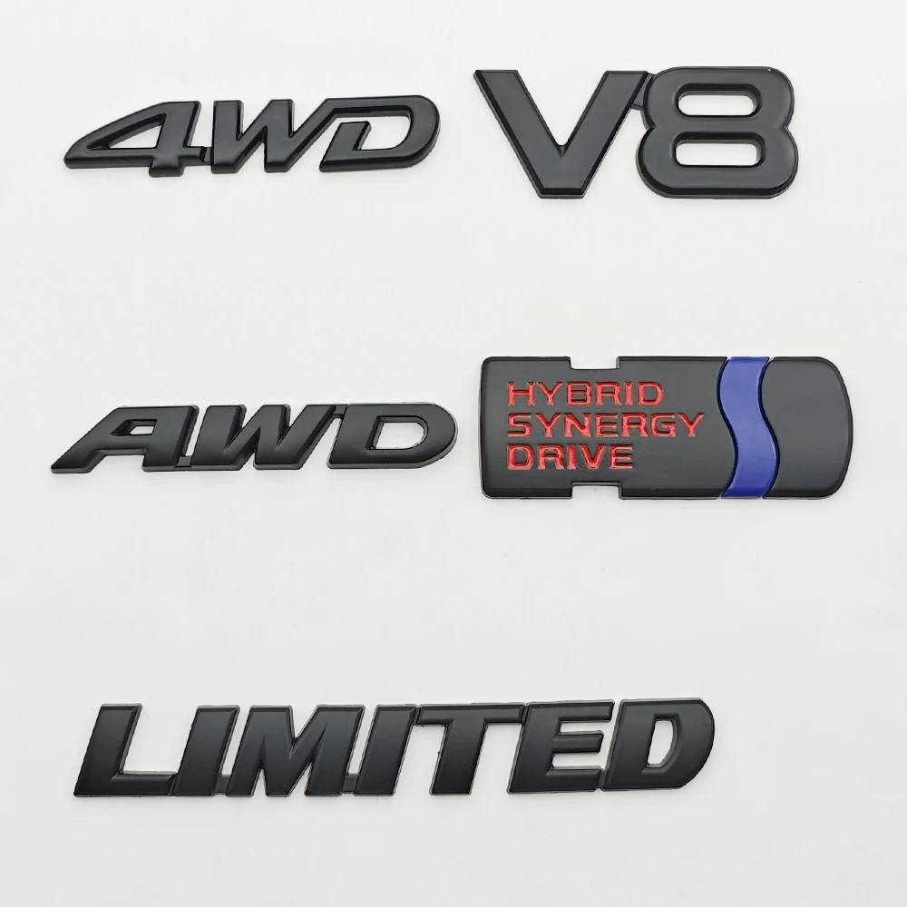 3D Metal Black HYBRID SYNERGY DRIVE V8 LIMITED AWD 4WD Logo Emblem Car Sticker Fender Trunk Badge For Toyota RAV4 RS Accessories
3D Metal Black HYBRID SYNERGY DRIVE V8 LIMITED AWD 4WD Logo Emblem Car Sticker Fender Trunk Badge For Toyota RAV4 RS Accessories