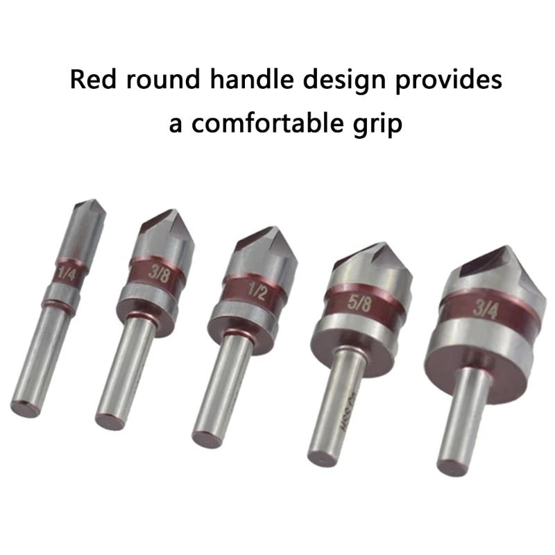 5 Piece Cobalt Countersink Chamfering Drill Bit Set for Metal and Woodworking
5 Piece Cobalt Countersink Chamfering Drill Bit Set for Metal and Woodworking