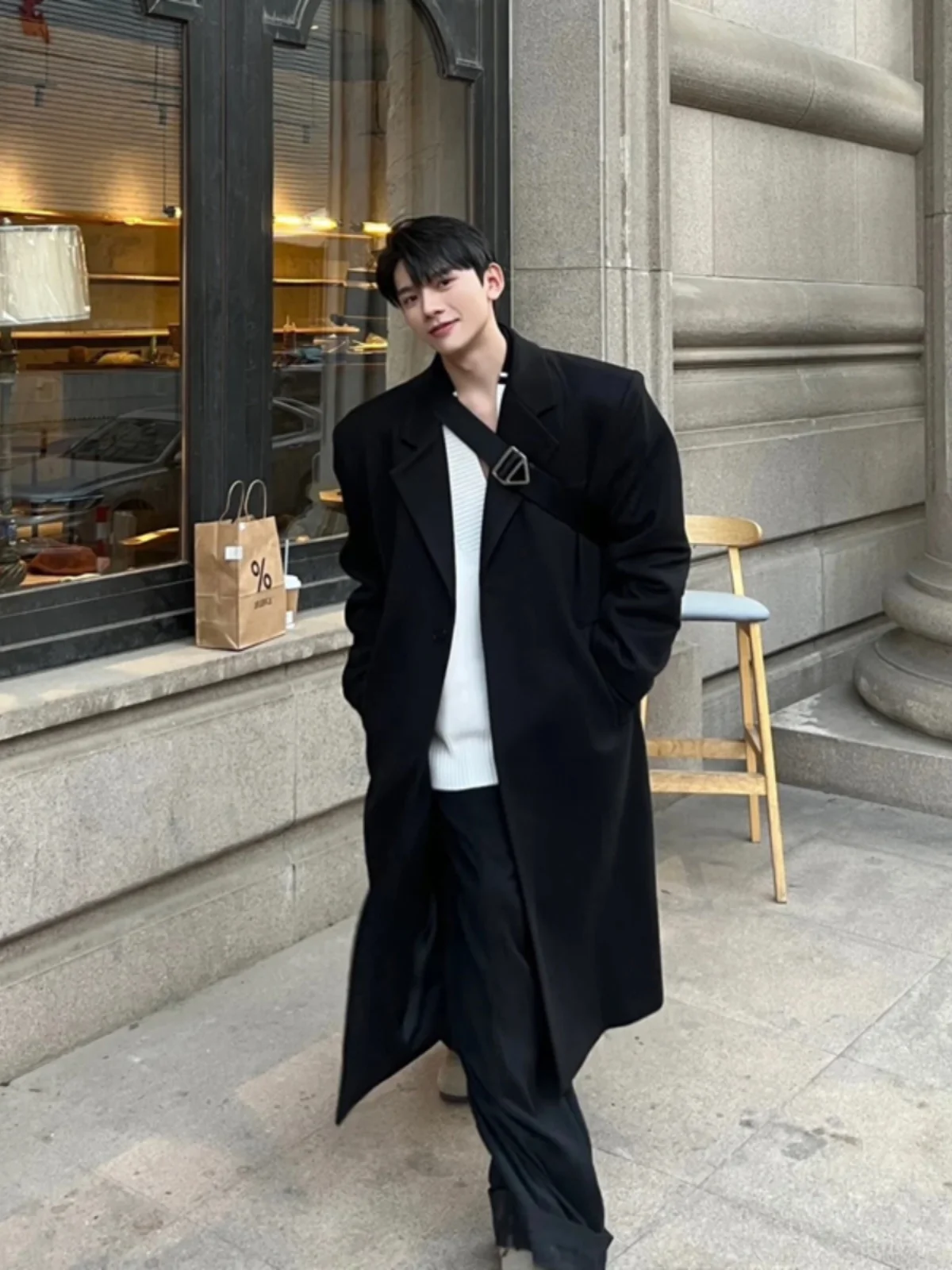 Kolusru Men's Woolen Coat Korean Sle Mid-Length Windbreaker Briti Sle Premium Feeling Men's Faion Autumn Winter Coat
Kolusru Men's Woolen Coat Korean Sle Mid-Length Windbreaker Briti Sle Premium Feeling Men's Faion Autumn Winter Coat