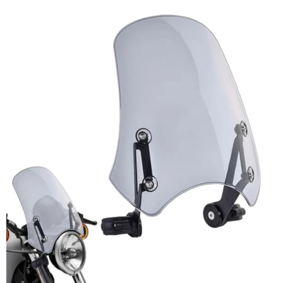 Motorcycle Windshield Deflector with Bracket, Double Bubble Windscreen for Dyna Iron 883 Softail Sportster 883 Street Bob, Univ
Motorcycle Windshield Deflector with Bracket, Double Bubble Windscreen for Dyna Iron 883 Softail Sportster 883 Street Bob, Univ