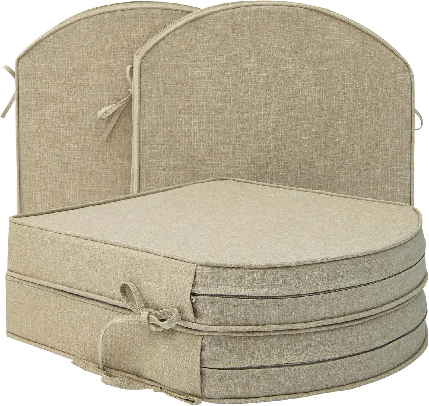 D-Shaped Patio Chair Cushions Set of 4, 17x16 Inch, Fade & Water Resistant, Non-Slip, Removable Cover
D-Shaped Patio Chair Cushions Set of 4, 17x16 Inch, Fade & Water Resistant, Non-Slip, Removable Cover