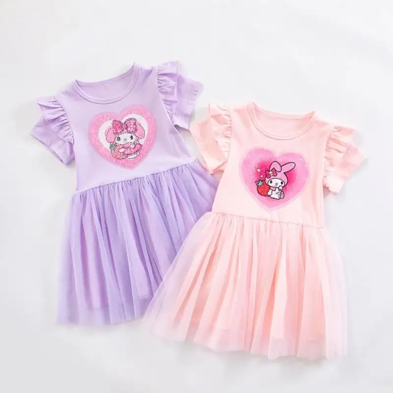 Летнее платье для девочек Hellokittys My Melody Kuromi с аниме Sanrios, детское хлопковое платье с блестками, меняющее цвет, платье принцессы, одежда, Детский костюм
Летнее платье для девочек Hellokittys My Melody Kuromi с аниме Sanrios, детское хлопковое платье с блестками, меняющее цвет, платье принцессы, одежда, Детский костюм