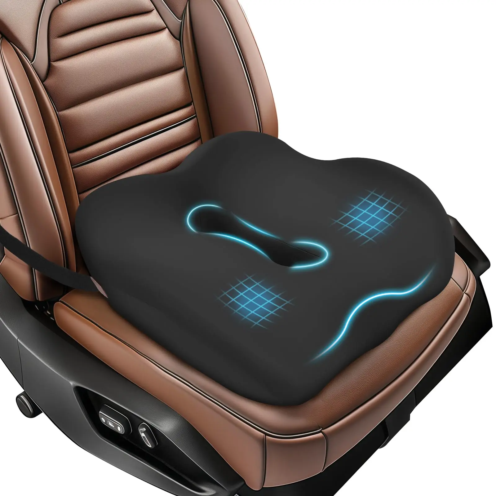 Ergonomic Car And Truck Seat Cushion With Cutout Design For Comfort During Long Drives, Non-Slip Base Included
Ergonomic Car And Truck Seat Cushion With Cutout Design For Comfort During Long Drives, Non-Slip Base Included