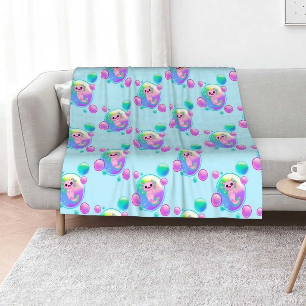Kawaii Axolotl with Bubbles Throw Blanket Beautifuls Summer decorative funny gift Blankets
Kawaii Axolotl with Bubbles Throw Blanket Beautifuls Summer decorative funny gift Blankets