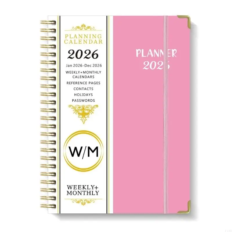 2026 Twin Coil Binding Weekly Planner 12 Month Monthly Planner Notebook with Elastic Band Closure For Daily Scheduling F19E
2026 Twin Coil Binding Weekly Planner 12 Month Monthly Planner Notebook with Elastic Band Closure For Daily Scheduling F19E
