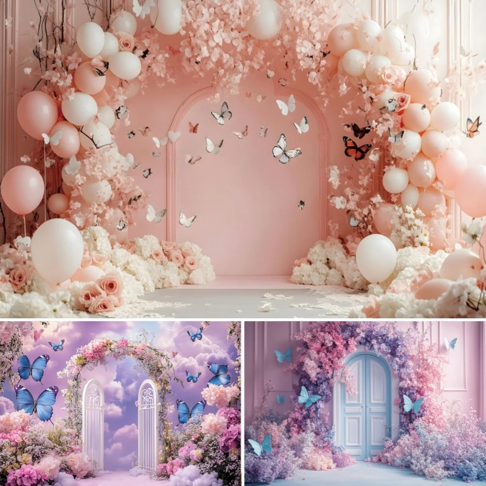 Happy Birthday Backdrops Pink Butterfly Balloon Flower Baby Shower 1st Birthday Decor Girl Cake Smash Background Photography
Happy Birthday Backdrops Pink Butterfly Balloon Flower Baby Shower 1st Birthday Decor Girl Cake Smash Background Photography