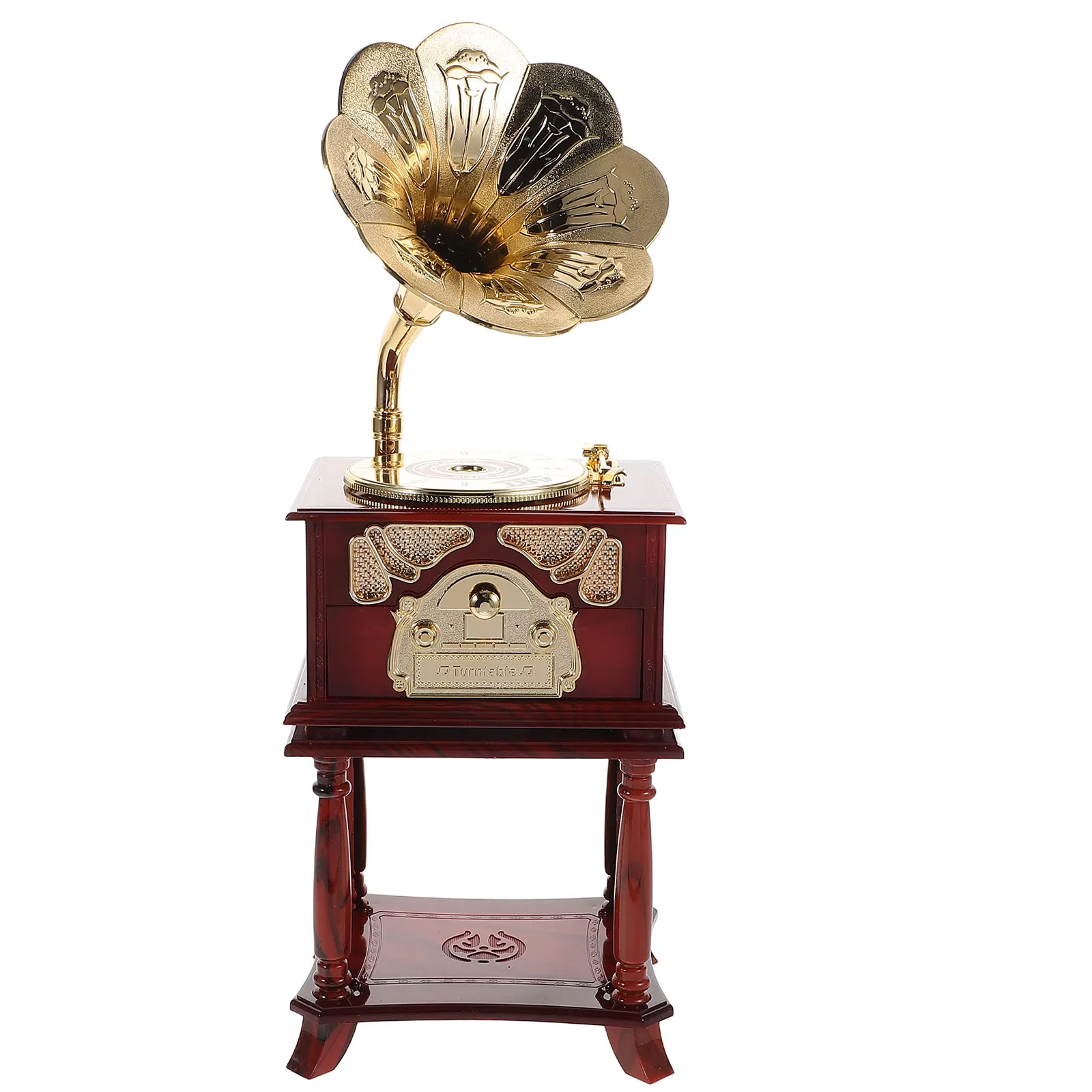 Retro Phonograph Music Box Vintage Desk Decor Carved Tabletop Instrument Player Melody Mini Record Classical
Retro Phonograph Music Box Vintage Desk Decor Carved Tabletop Instrument Player Melody Mini Record Classical