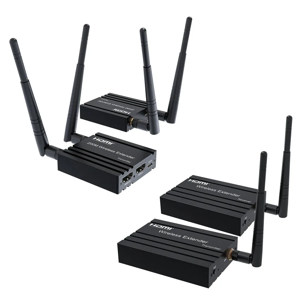 200m Wireless HDMI Extender Audio Video Transmitter and Receiver Display Adapter for Computer TV Box Laptop PC To TV Projector
200m Wireless HDMI Extender Audio Video Transmitter and Receiver Display Adapter for Computer TV Box Laptop PC To TV Projector