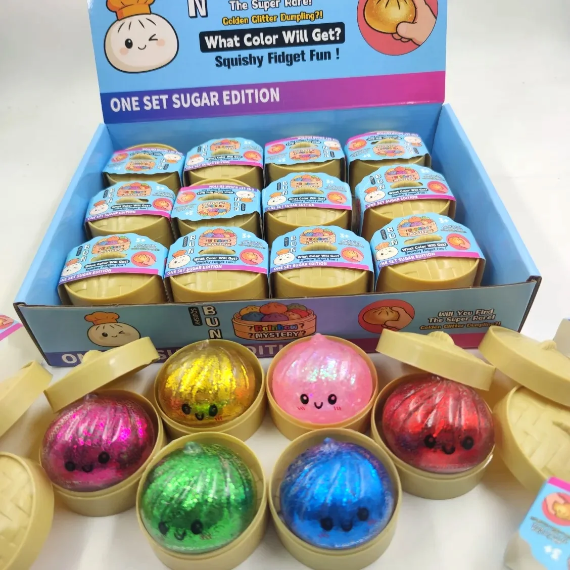 Glitter Dumpling Toy 1-12Pcs Dumpling Squishy with Box Dumplings Sensory Squeeze Toy for Stress Relief Birthday Gifts
Glitter Dumpling Toy 1-12Pcs Dumpling Squishy with Box Dumplings Sensory Squeeze Toy for Stress Relief Birthday Gifts