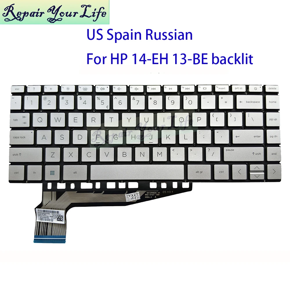 Клавиатура с подсветкой для HP Pavilion 14-EH 13-BE TPN-W152, испанская и русская клавиатура для ноутбука HP Pavilion 14-EH 13-BE TPN-W152, M46021-071 SN10PWB3A
Клавиатура с подсветкой для HP Pavilion 14-EH 13-BE TPN-W152, испанская и русская клавиатура для ноутбука HP Pavilion 14-EH 13-BE TPN-W152, M46021-071 SN10PWB3A