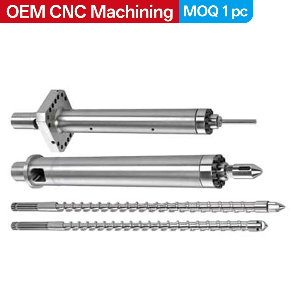 eom injection molding screws and barrels for fully electric injection molding machines 177-caliber rifled barrel extruder screws
eom injection molding screws and barrels for fully electric injection molding machines 177-caliber rifled barrel extruder screws