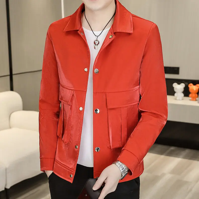 2025 Spring Velvet Jacket Men Lapel Slim Fit Casual Business Coats Social Streetwear Bomber Jacket Windbreaker Men Clothing
2025 Spring Velvet Jacket Men Lapel Slim Fit Casual Business Coats Social Streetwear Bomber Jacket Windbreaker Men Clothing