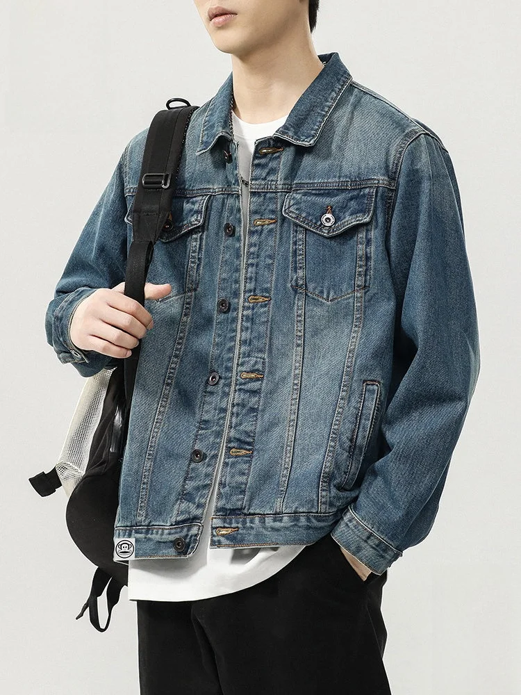 Loose Fit Monkey American Retro Denim Jaet Men's Workwear Sle Spring Autumn New Arrival Casual Outerwear
Loose Fit Monkey American Retro Denim Jaet Men's Workwear Sle Spring Autumn New Arrival Casual Outerwear