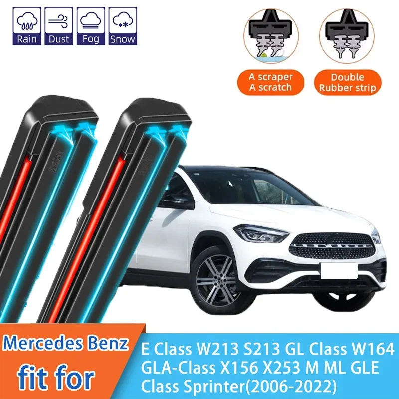 For Mercedes Benz E Class GLC-Class Sprinter GL Class GLE Front Windscreen Wipers Double Rubber Car Wiper Blades Car Accessories
For Mercedes Benz E Class GLC-Class Sprinter GL Class GLE Front Windscreen Wipers Double Rubber Car Wiper Blades Car Accessories