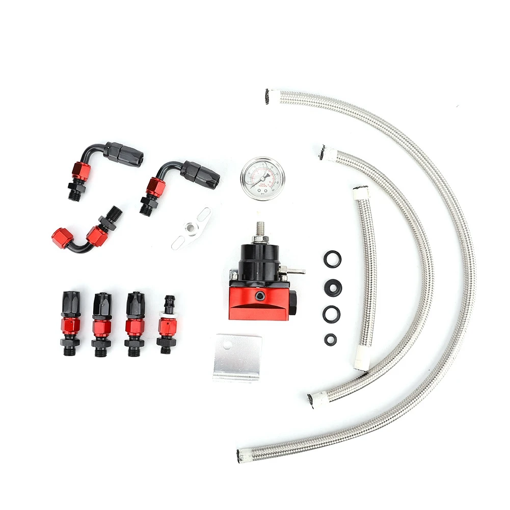 Регулятор топлива, универсальный регулируемый автомобильный черный, красный комплект регулятора давления топлива, манометр 0-100 фунтов на квадратный дюйм, комплект регулятора давления топлива 
Регулятор топлива, универсальный регулируемый автомобильный черный, красный комплект регулятора давления топлива, манометр 0-100 фунтов на квадратный дюйм, комплект регулятора давления топлива
