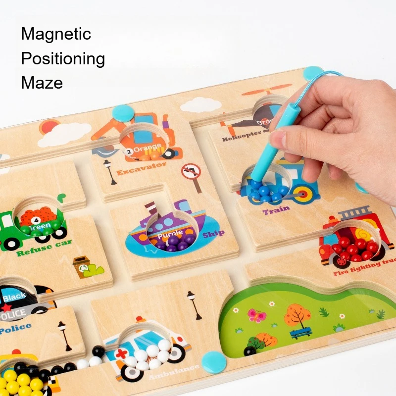 Dinosaur Style Magnetic Montessori Toy: Color Matching & Sorting Maze Board. Wooden, Sensory, Educational Play for Kids.
Dinosaur Style Magnetic Montessori Toy: Color Matching & Sorting Maze Board. Wooden, Sensory, Educational Play for Kids.