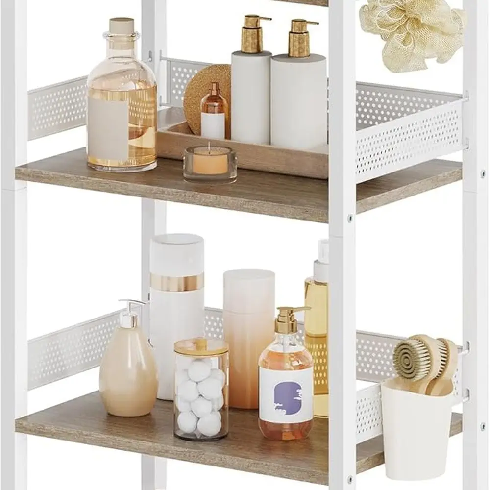 Белая 4-уровневая книжная полка-лестница с ящиком, деревянные и металлические декоративные стеллажи для дома и офиса
Белая 4-уровневая книжная полка-лестница с ящиком, деревянные и металлические декоративные стеллажи для дома и офиса