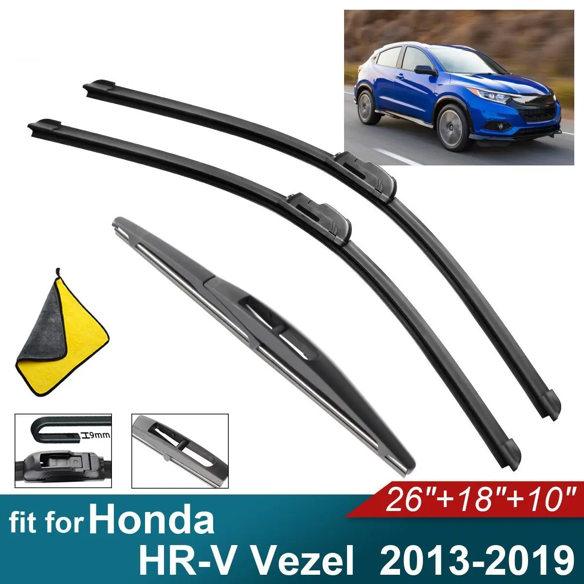 Car Windshield Wiper Blades Fit For Honda HR-V Vezel Rear Wiper Blades Soft Rubber Auto Front Windscreen
Car Windshield Wiper Blades Fit For Honda HR-V Vezel Rear Wiper Blades Soft Rubber Auto Front Windscreen