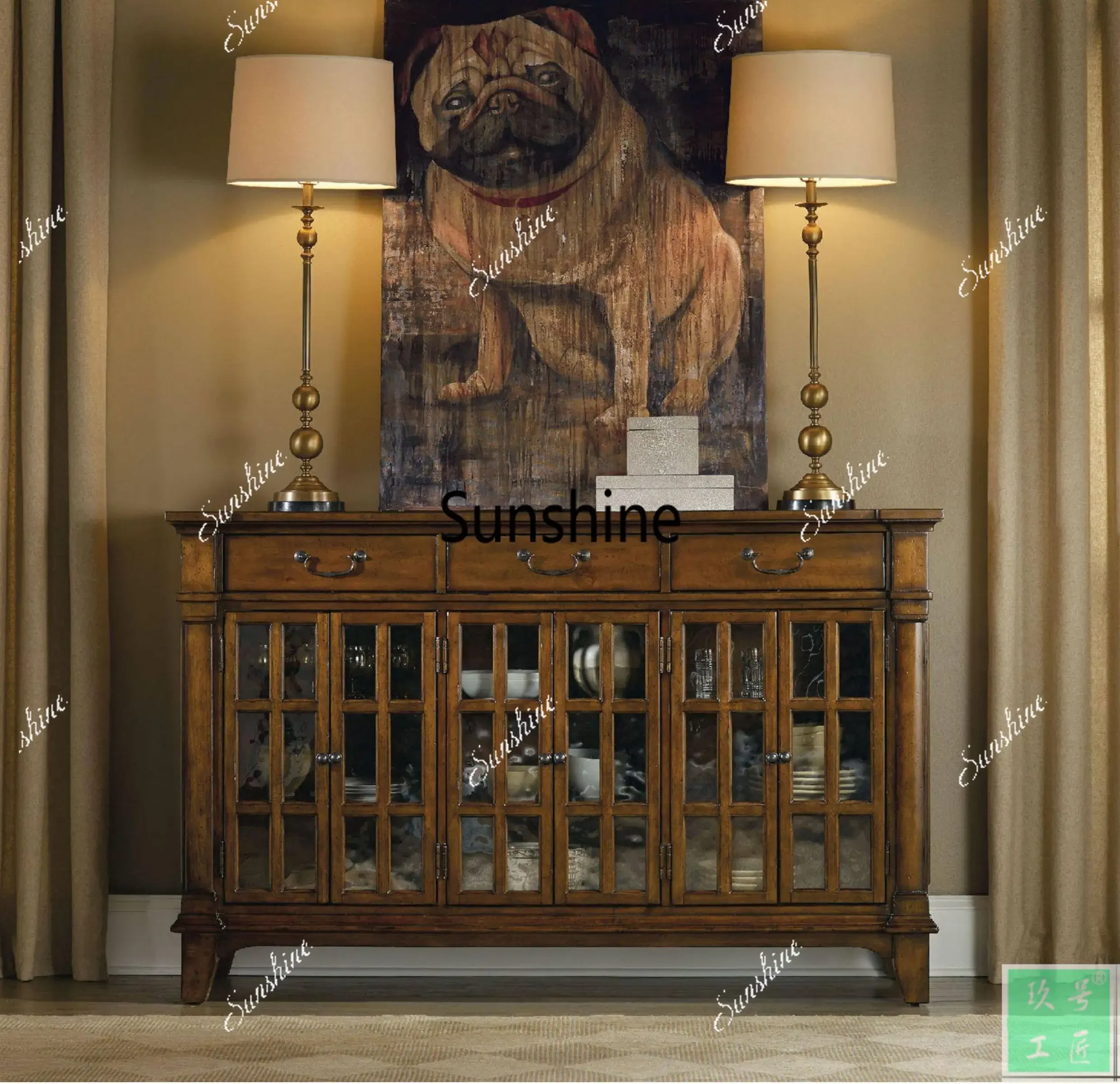 YAmerican rural classical leisure, environmentally friendly all-solid wood dining room furniture, cabinets
YAmerican rural classical leisure, environmentally friendly all-solid wood dining room furniture, cabinets