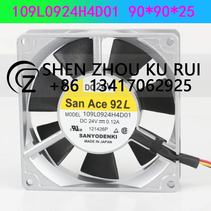 New Sanyo 24V 0.12A 9025 90X90X25MM 9CM Aluminum frame Double ball bearing Inverter 109L0924H4D01 Cooling fan
New Sanyo 24V 0.12A 9025 90X90X25MM 9CM Aluminum frame Double ball bearing Inverter 109L0924H4D01 Cooling fan