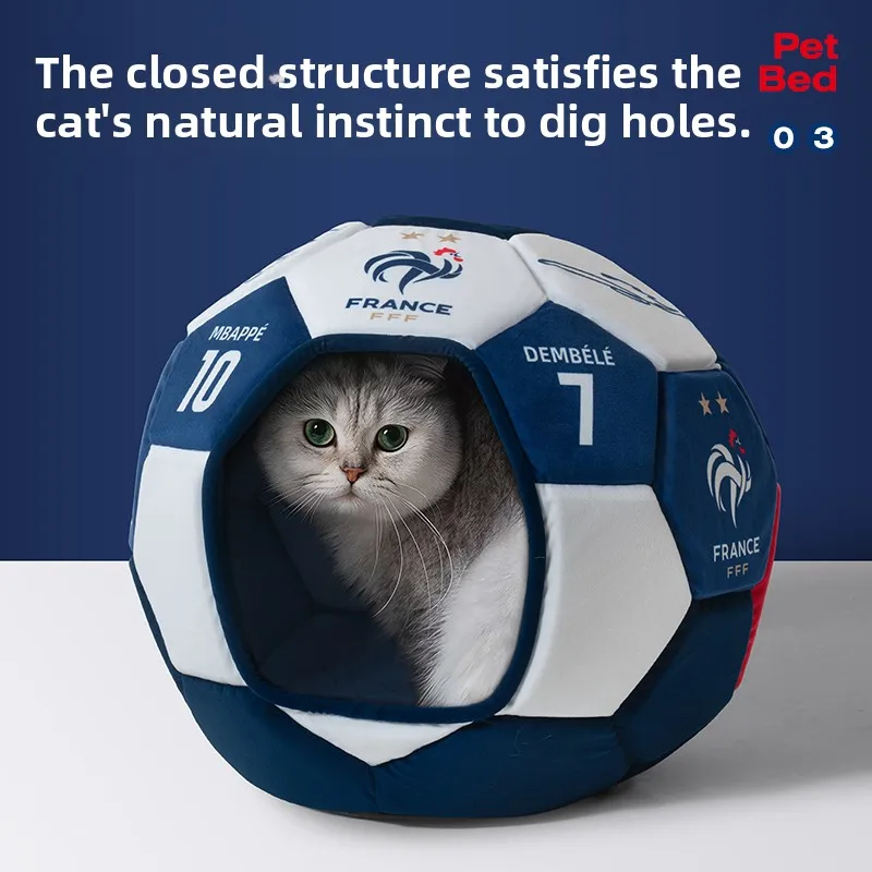 Football Shaped Pet House Star Player Signed Soccer Cat Bed Soft Plush Dogs Cats Sleeping Bed All-Season Puppy Nest Pet Supplies
Football Shaped Pet House Star Player Signed Soccer Cat Bed Soft Plush Dogs Cats Sleeping Bed All-Season Puppy Nest Pet Supplies