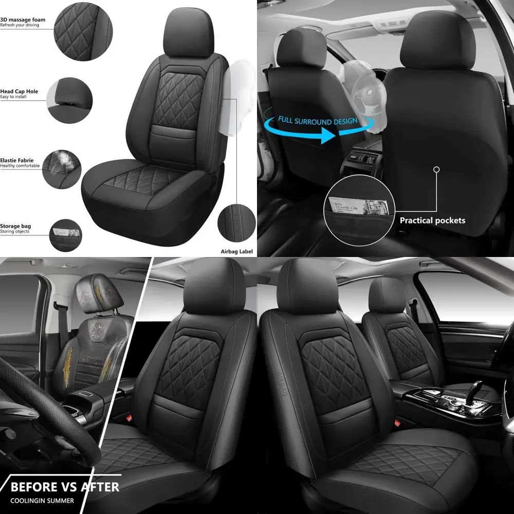 Universal Waterproof Leather Car Seat Covers for Most Vehicles, Trucks, and SUVs - Luxury Automotive Interior Protection
Universal Waterproof Leather Car Seat Covers for Most Vehicles, Trucks, and SUVs - Luxury Automotive Interior Protection