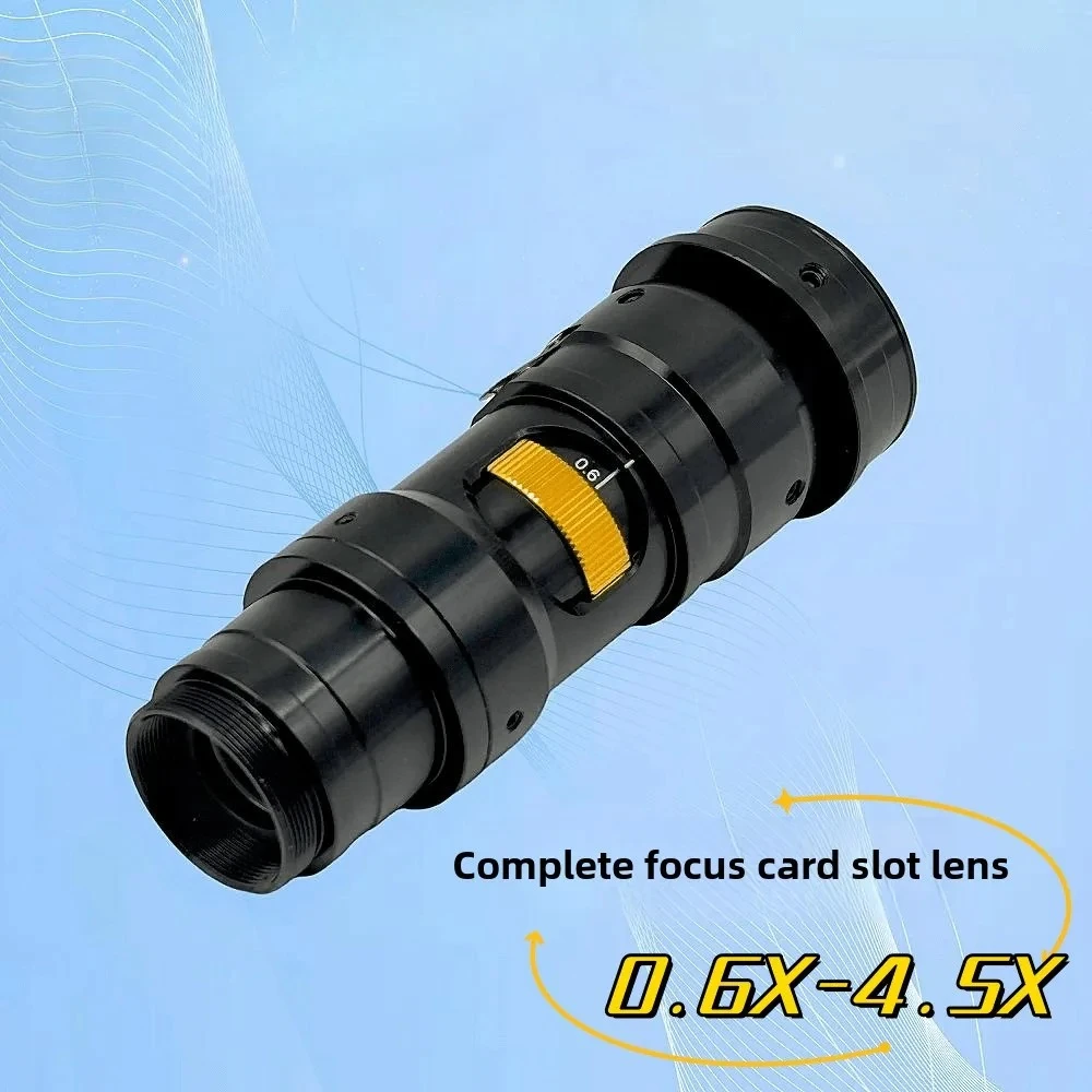 High definition optical parfocal microscope lens industrial camera monocular 0.6-4 continuous magnifying glass C port
High definition optical parfocal microscope lens industrial camera monocular 0.6-4 continuous magnifying glass C port