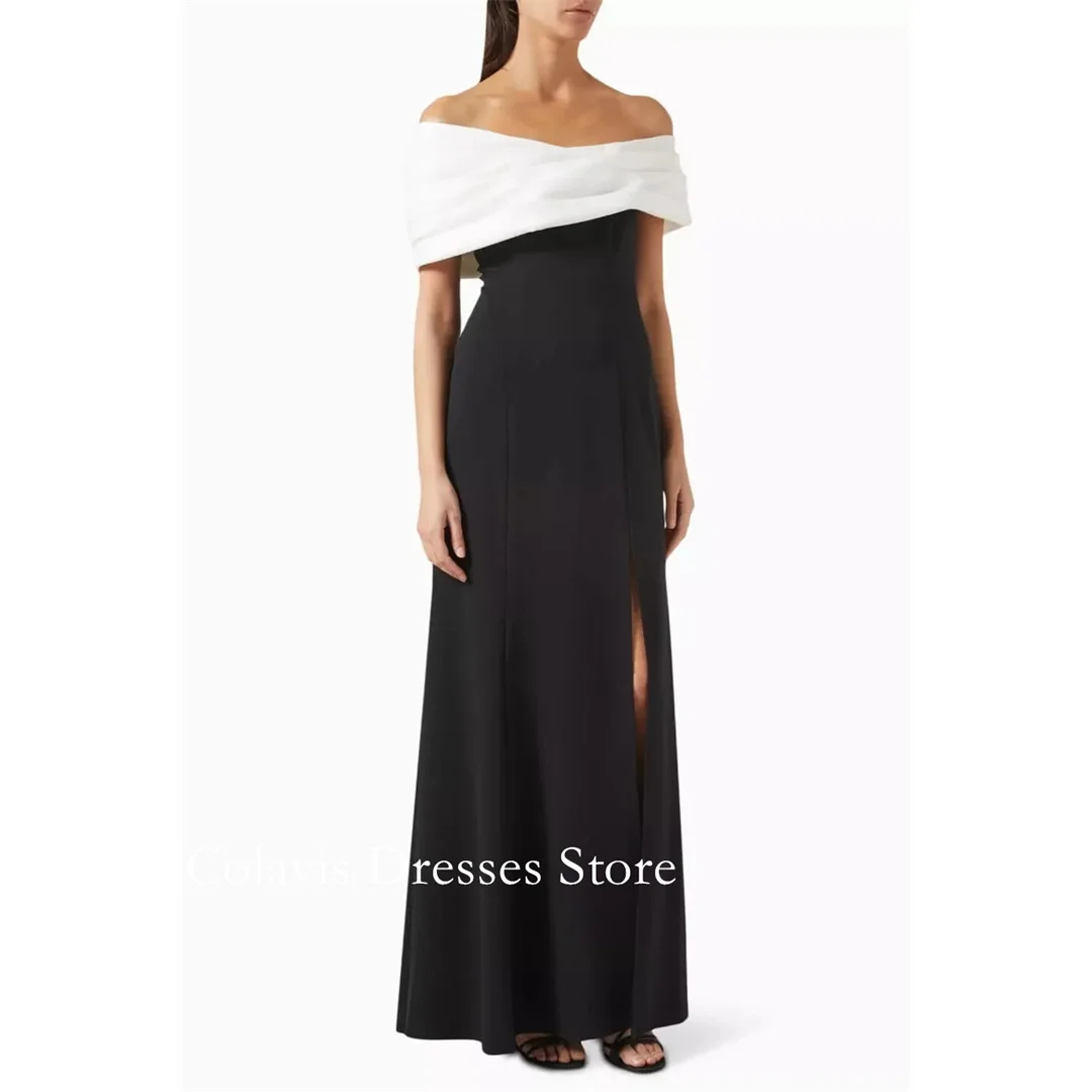 2025 Off Shoulder Customized Crepe Prom Dresses Evening Dress Mermaid Slit Floor Length Women Evening Gowns Formal Party Dress
2025 Off Shoulder Customized Crepe Prom Dresses Evening Dress Mermaid Slit Floor Length Women Evening Gowns Formal Party Dress