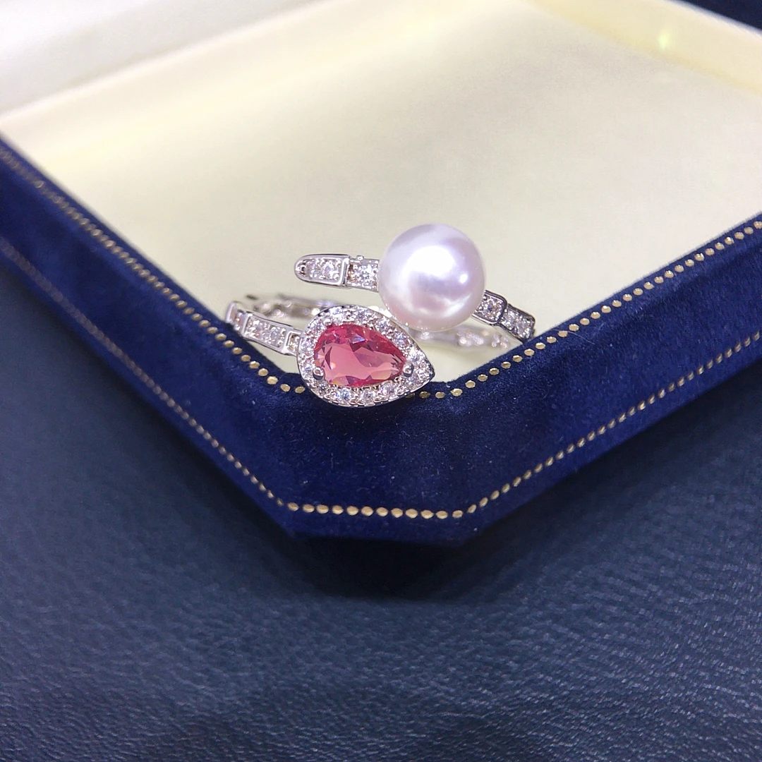 Seiko Aurora Natural Freshwater Pearl Ring with Micro Inlaid Zircon, Bamboo Knot, Ruby Opening Ring Jewelry
Seiko Aurora Natural Freshwater Pearl Ring with Micro Inlaid Zircon, Bamboo Knot, Ruby Opening Ring Jewelry