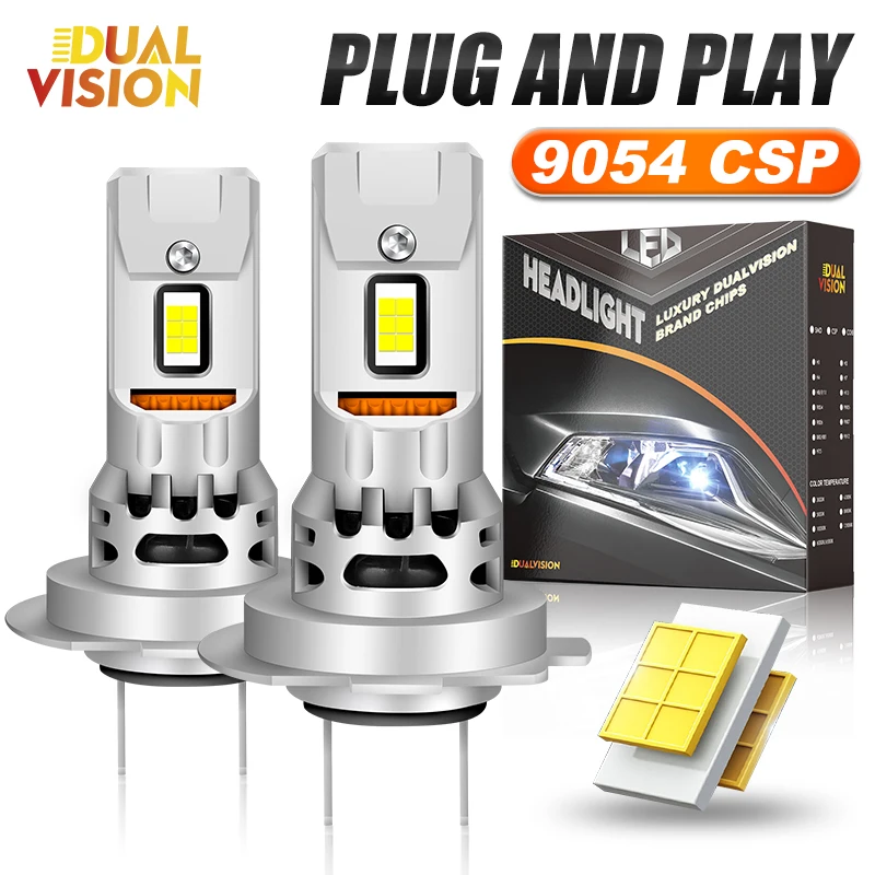 Dualvision H7 LED Headlights Canbus No Error High Power 6500K H7 Car Headlight Bulb 1: 1 Mini Diode Auto Lights 12V 24V Truck
Dualvision H7 LED Headlights Canbus No Error High Power 6500K H7 Car Headlight Bulb 1: 1 Mini Diode Auto Lights 12V 24V Truck