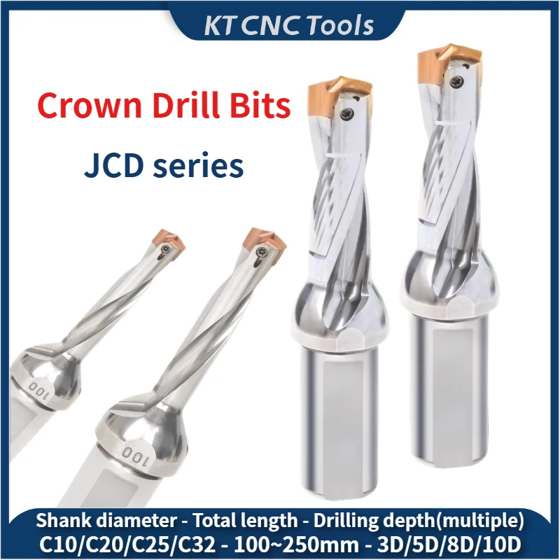 Internal Cooling JCD Crown Drill Bits 3D 5D 8D 10D Diameter 10-25mm HCD Bit Arbor CNC High-speed Deep Hole Drilling Shovel Drill
Internal Cooling JCD Crown Drill Bits 3D 5D 8D 10D Diameter 10-25mm HCD Bit Arbor CNC High-speed Deep Hole Drilling Shovel Drill